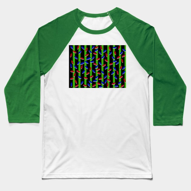 The red and blue pill background Baseball T-Shirt by Orchid's Art